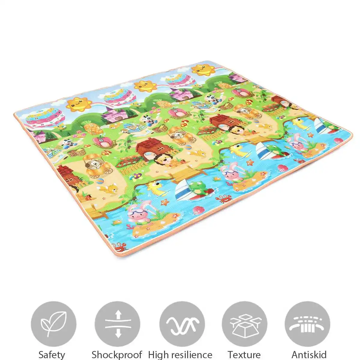 Baby Crawl Play Mat 2cm Thick Crawling Mat Double Surface Baby Carpet Rug Animal And Letter Developing Mat for Children Game Pad