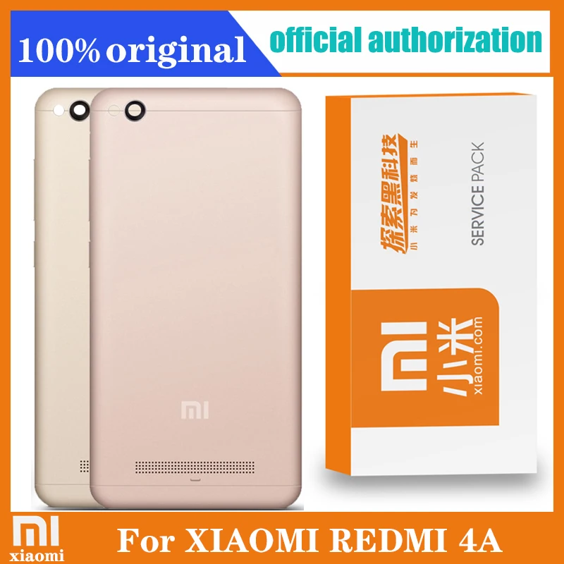 Оригинальная запасная задняя крышка для Xiaomi Redmi 4A аккумулятора с наклейкой на