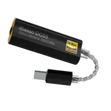 New iBasso DC03 HiFi Decoding Headphone Amplifier Type C Dual DAC 3 5mm silver and black color
