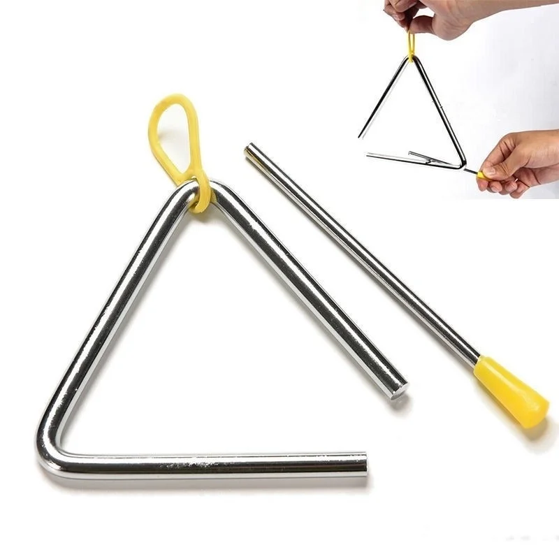 

1pc Triangle Orff Percussion Instrumental Children's Educational Music Triangolo 4/5/6/7/8/inch