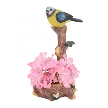 Декоративный светильник для сада, имитация птиц, декоративный светильник на солнечных батареях, украшение для сада из смолы, украшение для лужайки