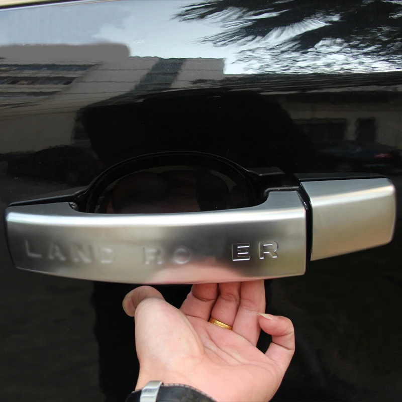 8 шт. серебристые/черные/зеркальные хромированные наклейки на дверную ручку