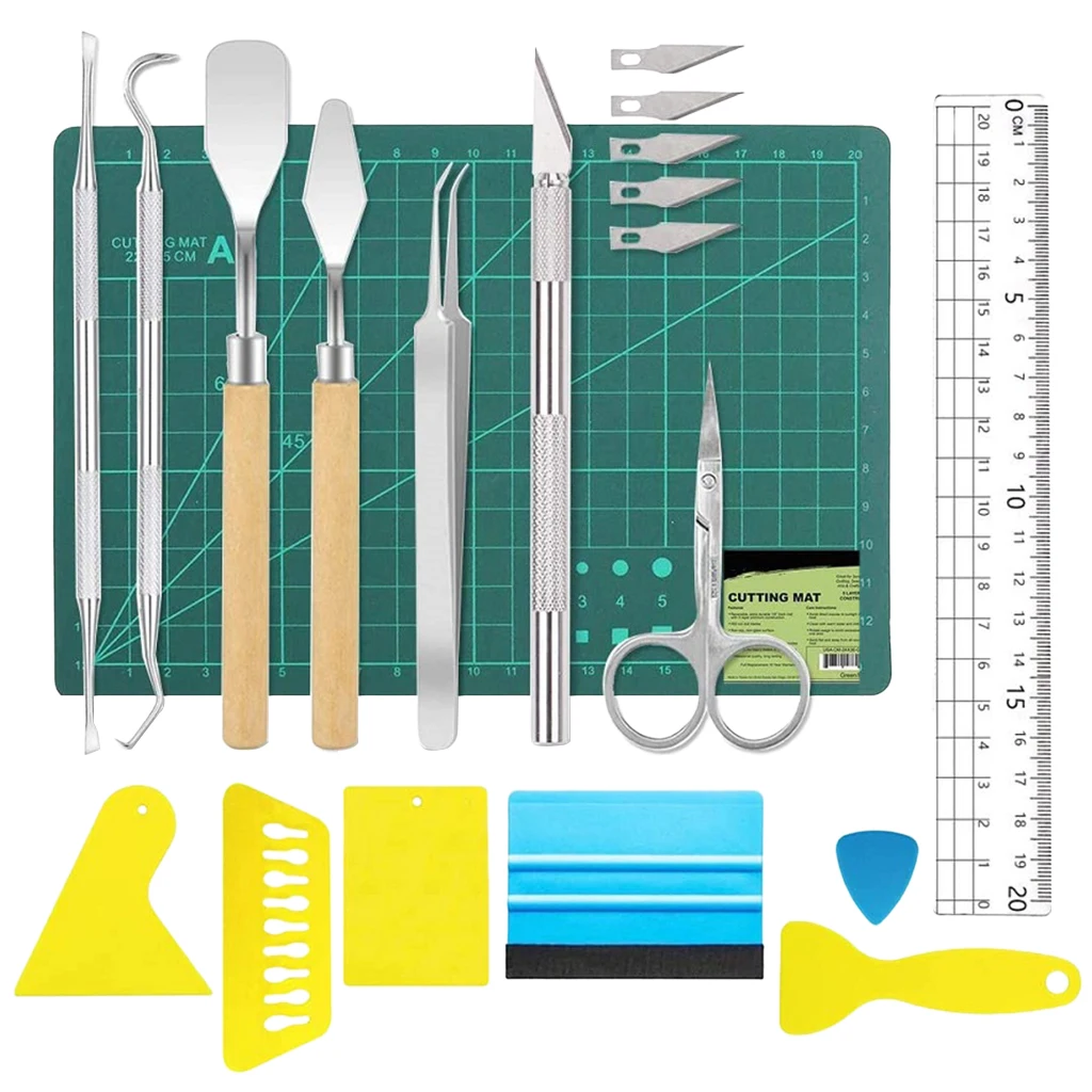 21Pcs Craft Vinyl Weeding Tools DIY for Cricut Cameos Lettering Cutting Kit