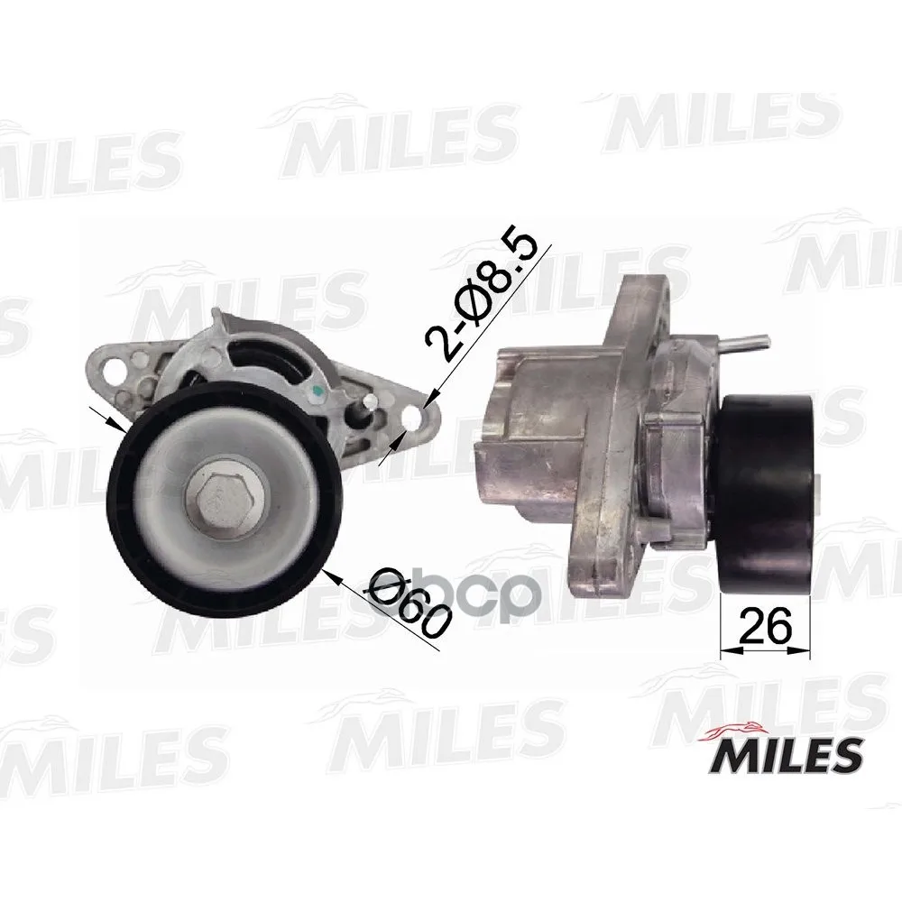 Натяжитель Ремня Приводного Renault Logan/Sandero 1.4/1.6 С Конд. Miles Ag00028 Miles арт. AG00028