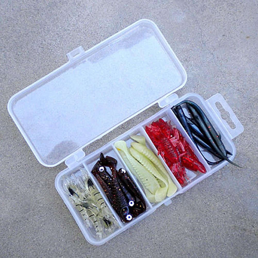 5 отсеков пластиковая приманка коробка органайзер для хранения Контейнер Чехол