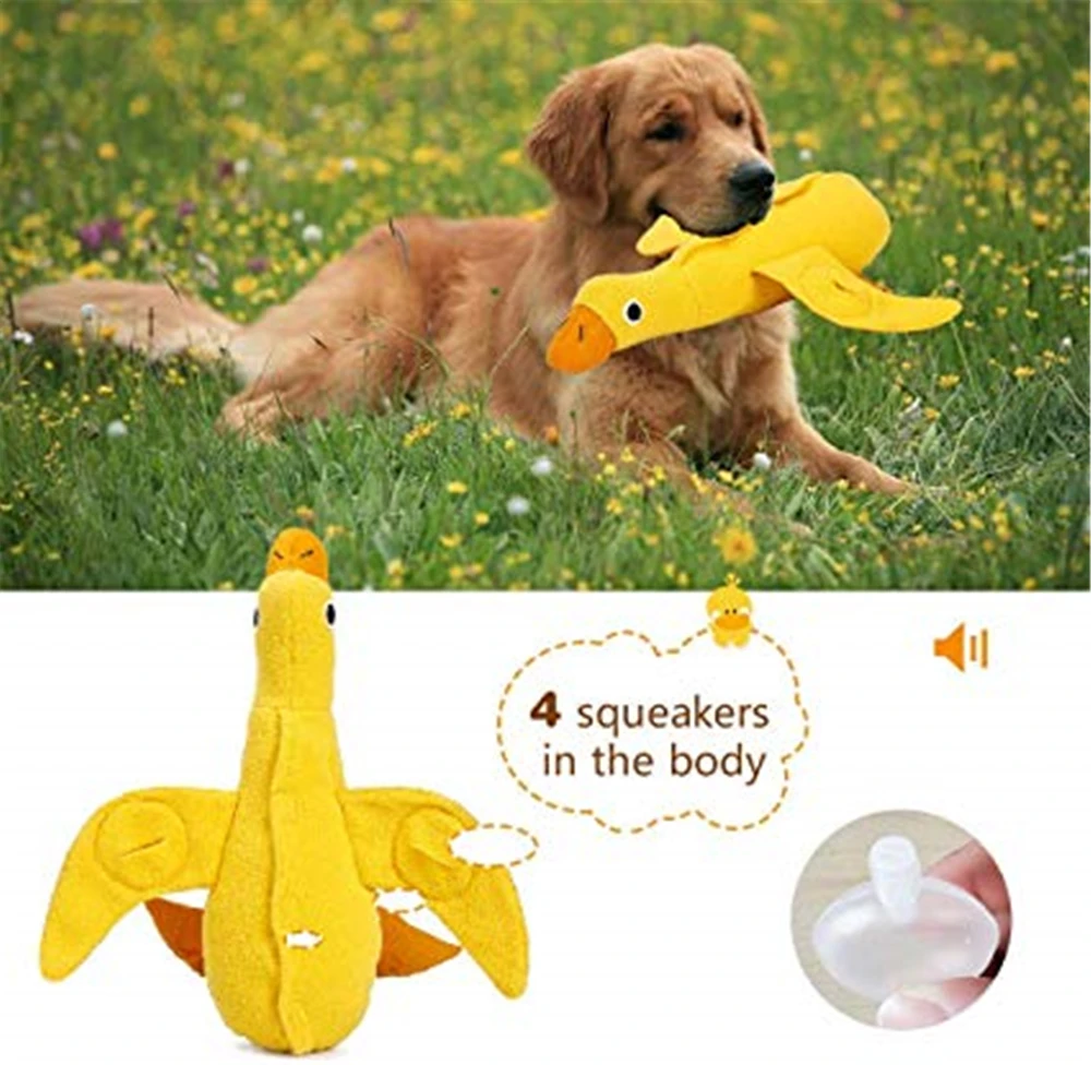Pet игрушка мягкая собака смешная Интерактивная ткань утка собака Жевательная для утечки игрушка для еды