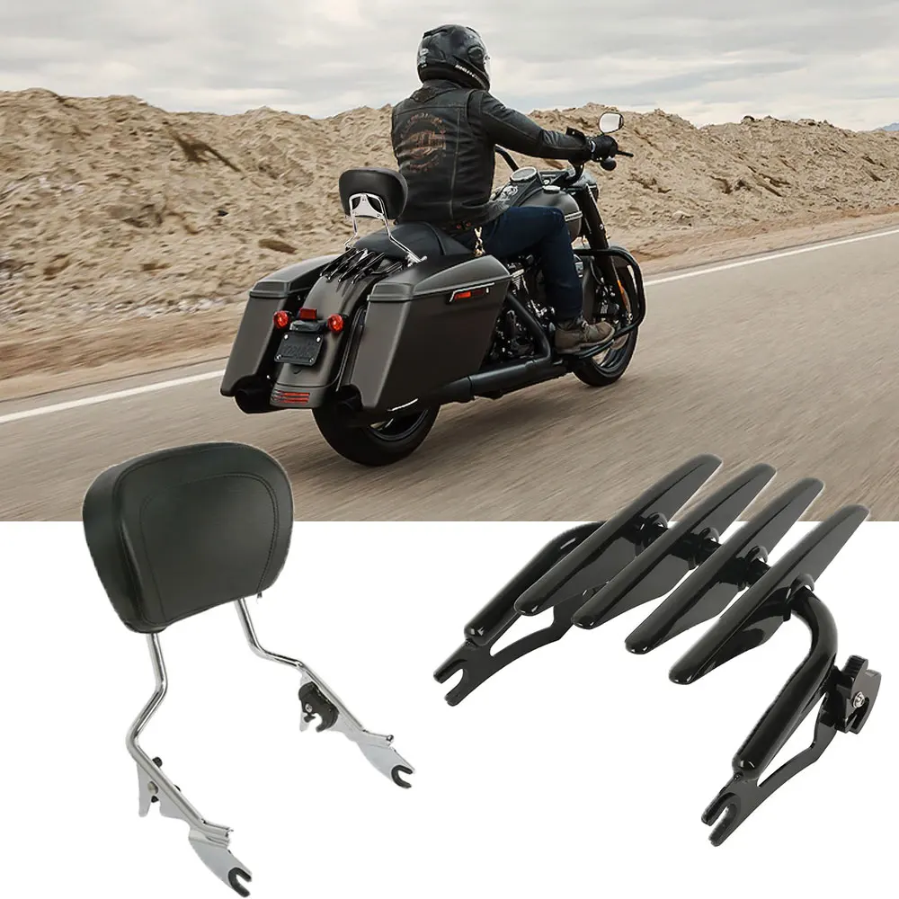 Sissy бар съемная спинка багажная стойка для Touring Road King CVO дорожный скользящий уличный скользящий Electra Glide FLTRUSE 2009
