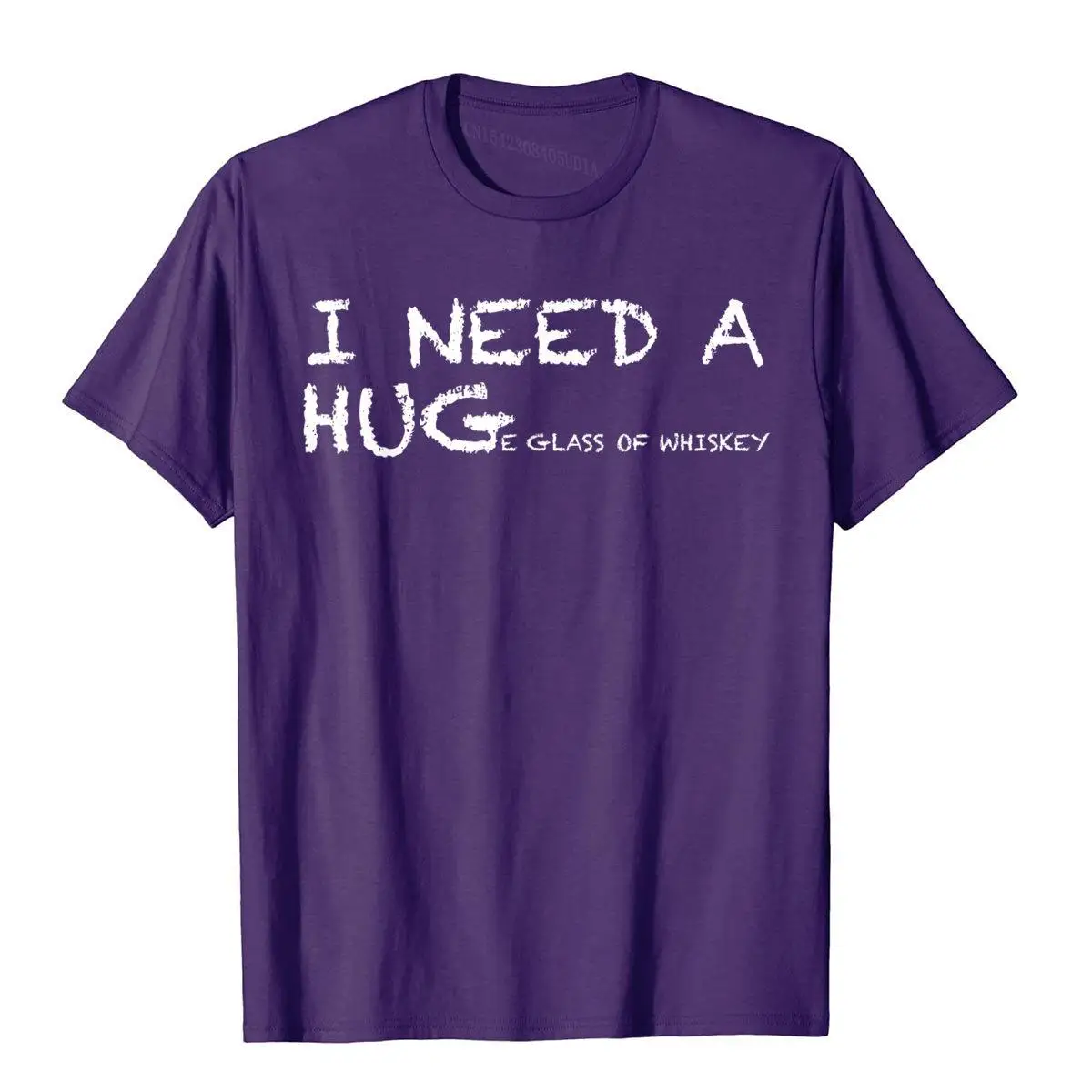 Funny Whiskey T Shirt I Need A Huge Glass of Whiskey T-Shirt__A11854purple