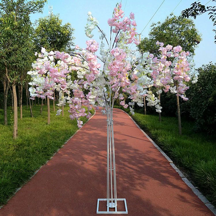 JAROWN Artificial Cherry blossom Flower Pink Cherry Tree Sakura Wedding Stand Iron Arch Frame Party Decoration Home Backdrop Wall Decor (15)