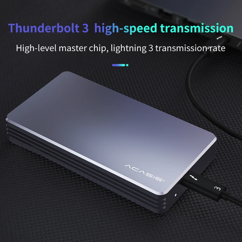 Acasis Thunderbolt 3 NVME M.2 SSD External SSD Enclosure  4TB  Aluminum Hard Drive Enclosure For Laptop Desktop