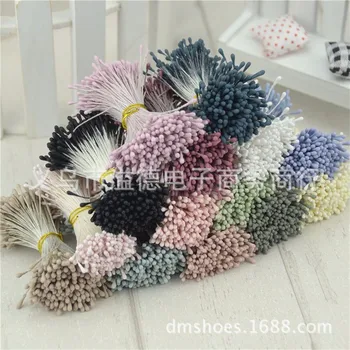 

Hot Sell 1mm Matte round-Toe Flower Heart Matches Head Gypsum Stamen Headdress Imitation Flowers Material