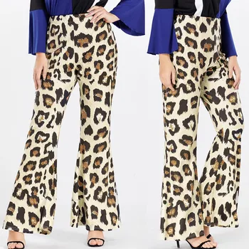 

pants for women sweat pants plus size Fashion Women's Casual Loose Leopard Print Trousers Leisure Long Sboot Cut Pant