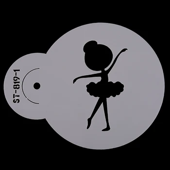 

3 Pcs/set Mini Dancing Girls Cookie Cake Stencil Set,Cupcake Decorating Stencil,Stencil for Cake ,Fondant Cake Decorating Tools