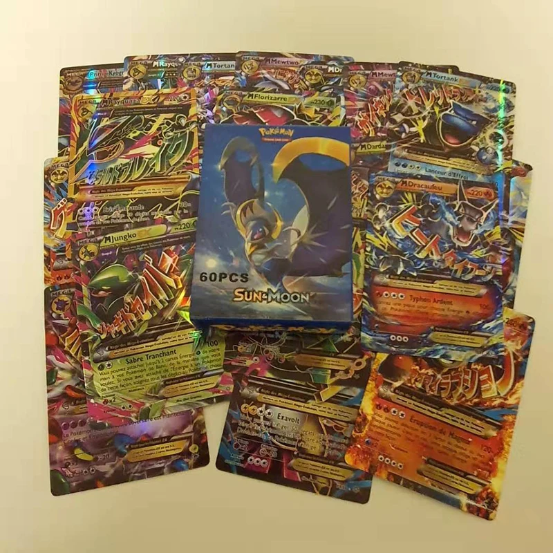 20 Мега+ 40 ГКС французская версия Pokemon Ptcg карты 60 шт в коробке коллекция битва карта экшн детская игрушка-фигурка подарок