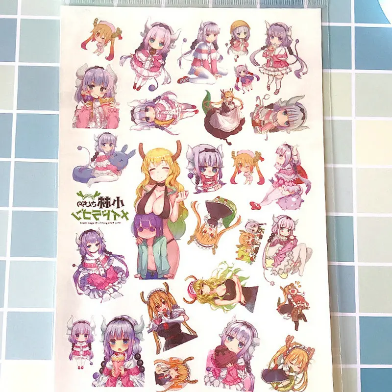 

1 Set Miss Kobayashi's Dragon Maid Tattoo Sticker Anime Stickers Kids Tattoo Toys