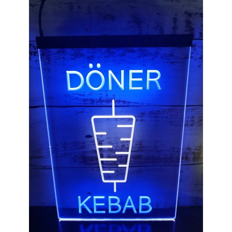 Doner keбаб ресторан кафе украшение бар двухцветная светодиодный ная неоновая