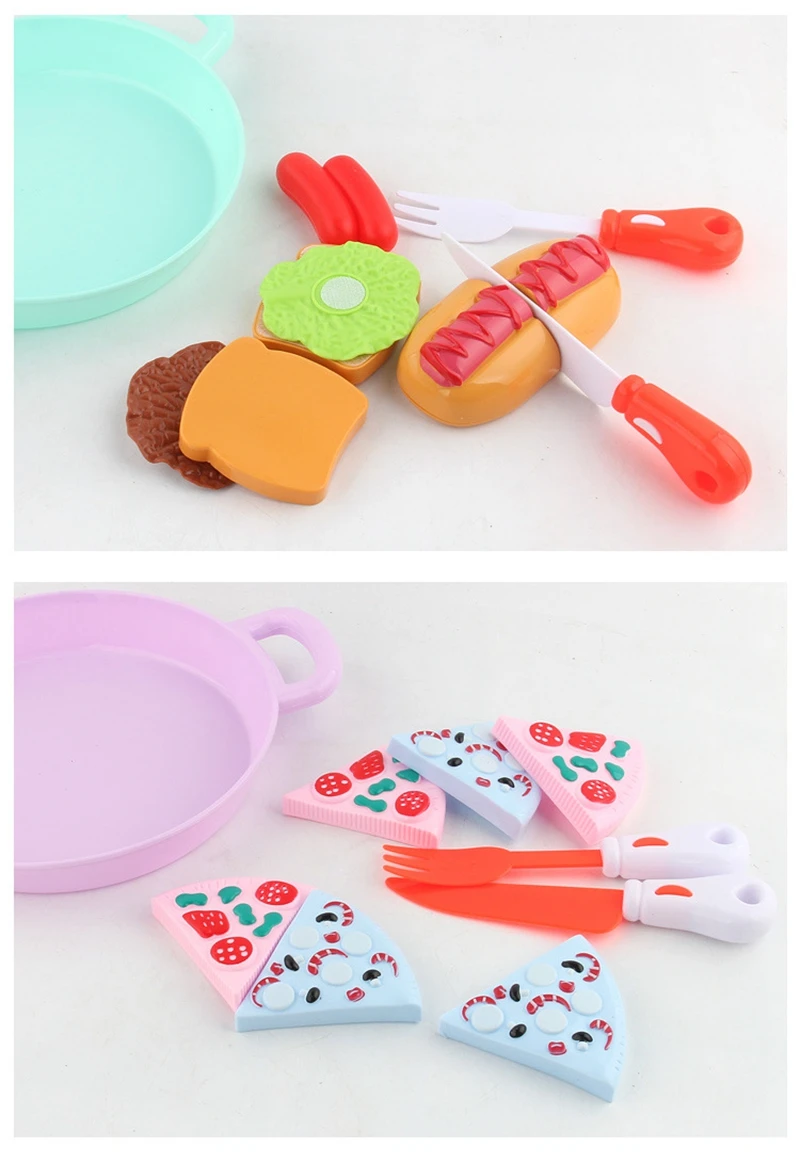 Детский режущий набор игрушечной посуды миниатюрный вид пищевой реквизит для девочек игрушка для детей пиццы пластиковая фруктовая кукла еда забавные подарки для детей