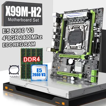 

JINGSHA X99 Lga 2011-3 Socket Motherboard Set With E5 2660V3 CPU And 4*8GB DDR4 2400MHZ ECC REG Memory