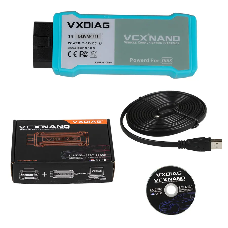 VXDIAG VCX NANO 5054 ODIS V5.1.5 поддержка протокола UDS и многоязычная версия WIFI Поддержка 2001