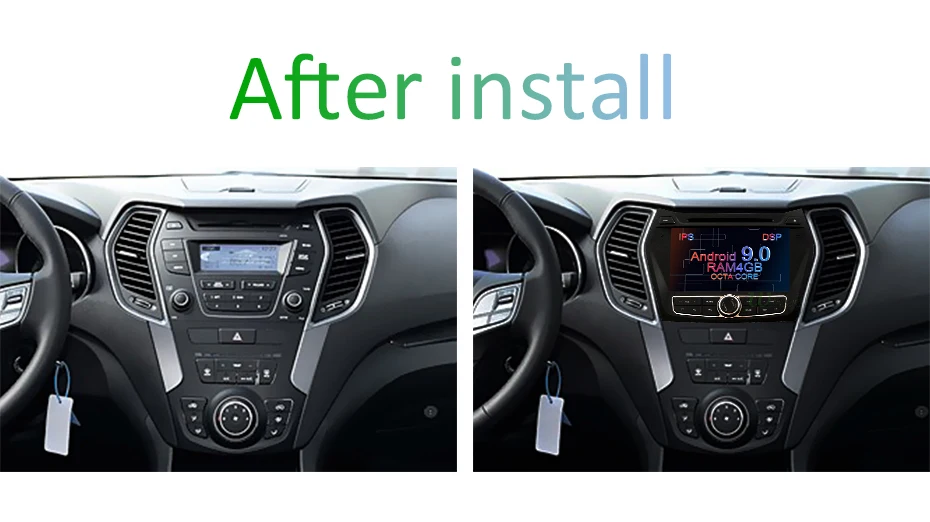 Cheap 4G+64G 8 CORE 2 Din android 9.0 car dvd player GPS for Hyundai IX45 Santa fe 2013 2014 car radio Multiemdia obd2 dvr DAB IPS DSP 3