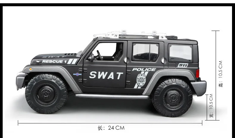 Maisto внедорожный внедорожник сплава статическая модель автомобиля Модель 1: 18 Jeep Wrangler Jeep Swat версия