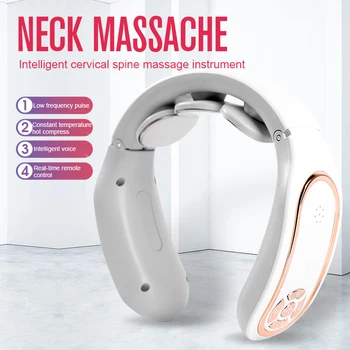 

Multifunctional Neck Massager Hot Compress Neck Protector Wireless Pain Relief Remote Control Sound Smart Cervical Massager