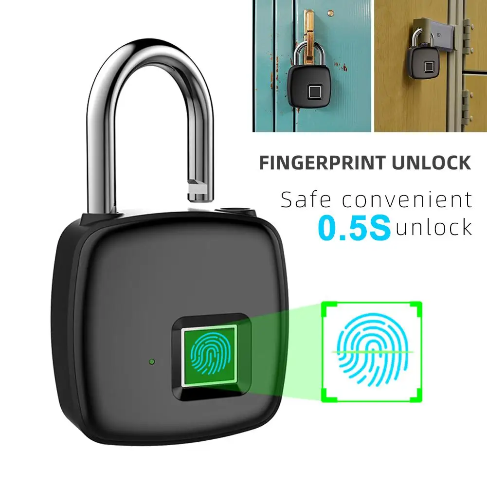 

Smart Keyless Wireless APP Fingerprint Door Security Lock Case Padlock Fingerprint Lock Smart Lock Anti-Theft Waterproof Padlock