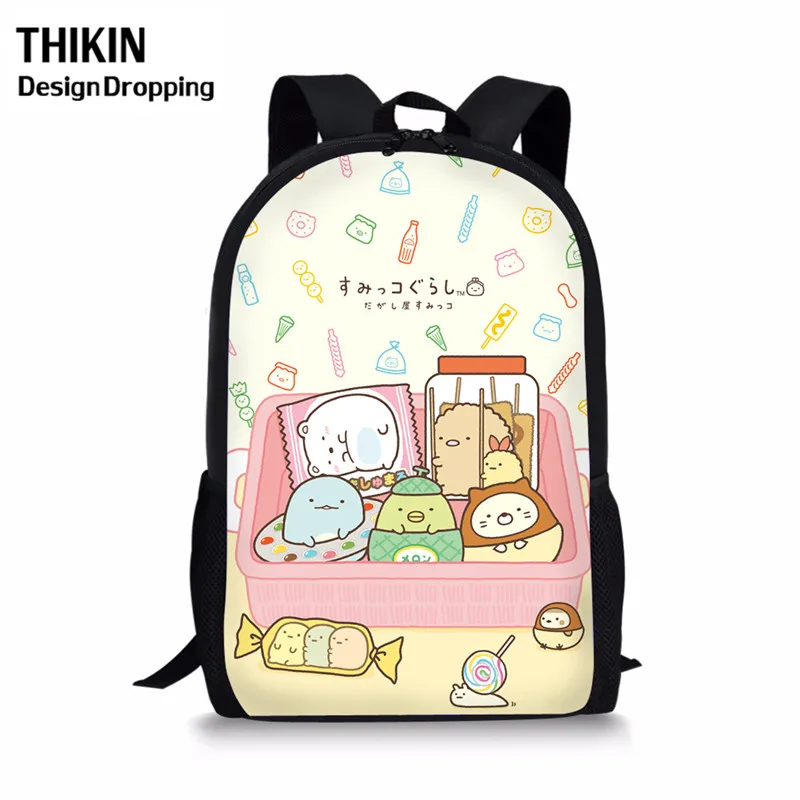 THIKIN, школьные сумки для девочек, милый розовый Sumikko Gurashi, детский рюкзак, японский угловой рюкзак для детей дошкольного возраста, сумка для книг