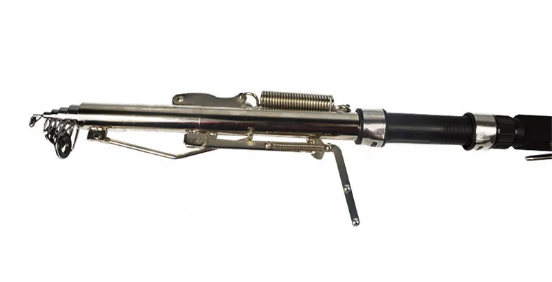 Upgraded 3 Grade Adjustable Automatic Spring Fishing Rod High Strength Fiberglass Pole with Stainless Steel Holder 2.12.42.7M (2)