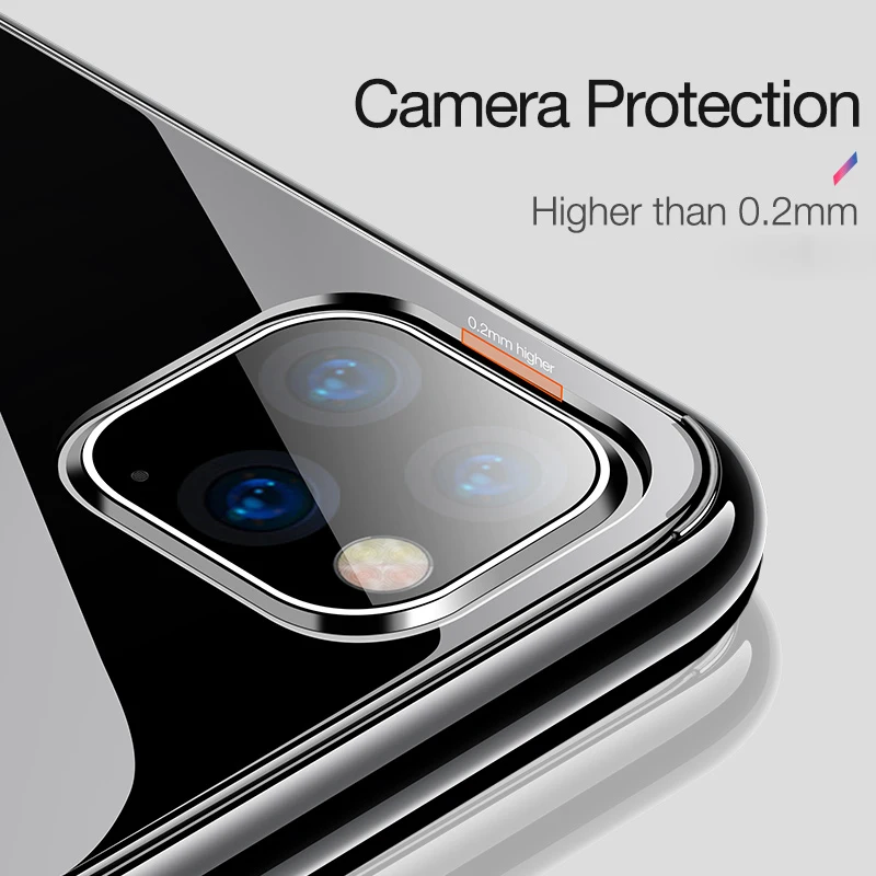 Ультратонкий прозрачный силиконовый чехол для телефона для iphone 11 Pro Max чехол для iphone XR XS Max X 7 8 6 6S Plus мягкая прозрачная задняя крышка из ТПУ