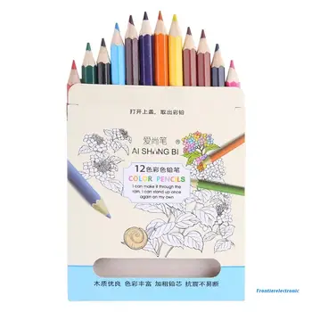 12 24 kolor ołówki naturalny kolor drewna ołówki rysunek ołówki do szkoły biuro malowanie artystyczne szkic dostaw tanie i dobre opinie CN (pochodzenie)