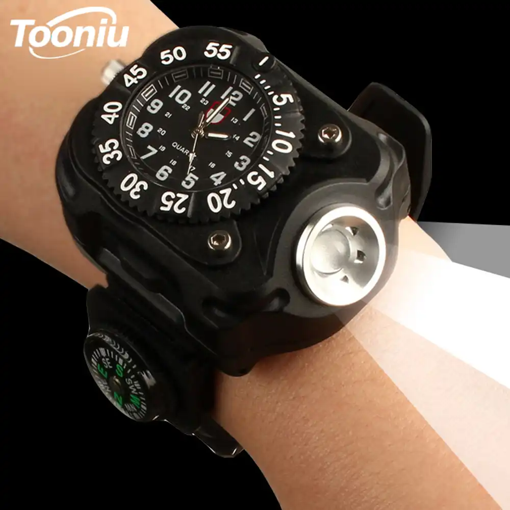 waterproof watch with light