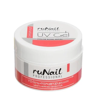 

Camouflage UV gel RuNail Professional, 918, Delicate petal, Rose Petal, 15 g