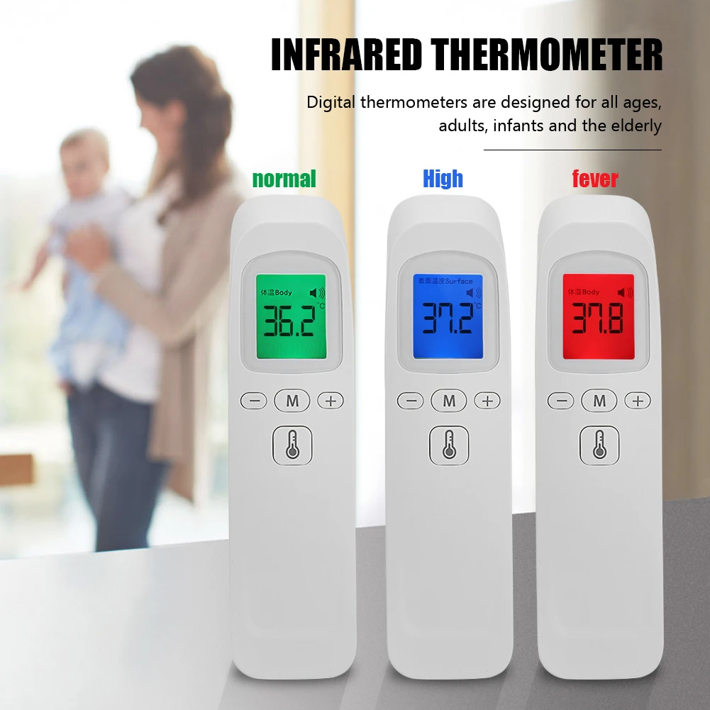 

Handheld Non-contact IR Infrared Thermometer Digital LCD Forehead Thermometer Body Fever Temperature Meter with Backlight