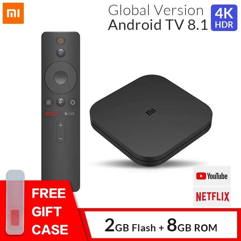 Xiaomi mi коробка S 4K Android 8,1 ТВ Box Android 8,1 2 ГБ+ 8 Гб HD mi 2,0 2,4G/5,8G, Wi-Fi, BT4.2 set top tv Box медиа плеер