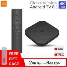 Xiaomi mi коробка S 4K Android 8,1 ТВ Box Android 8,1 2 ГБ+ 8 Гб HD mi 2,0 2,4G/5,8G, Wi-Fi, BT4.2 set top tv Box медиа плеер