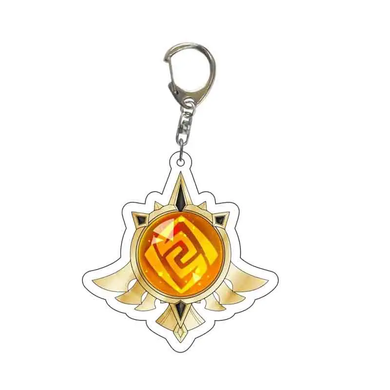 Hot Game Genshin Impact Keychain Element Vision God's Eye Men Keychains for Women Bag Pendant Key Chain Key Ring Jewelry Gifts