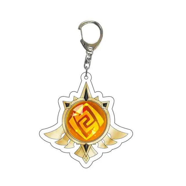 Hot Game Genshin Impact Keychain Element Vision God's Eye Men Keychains for Women Bag Pendant Key Chain Key Ring Jewelry Gifts 6747