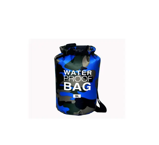 30L Waterproof Swimming Bag Dry Sack Camouflage Colors Fishing Boating Kayaking Storage Drifting Rafting Bag 2L 5L 10L 15L XAZ9 5L Blue