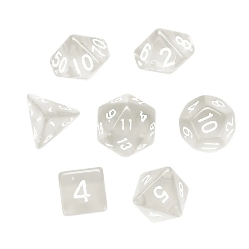 7Pcs game dnd dice sets polyhedron D20 acrylic dice entertainment happy freaky dice dados poliedricos dados de rpg 30A20 (1)