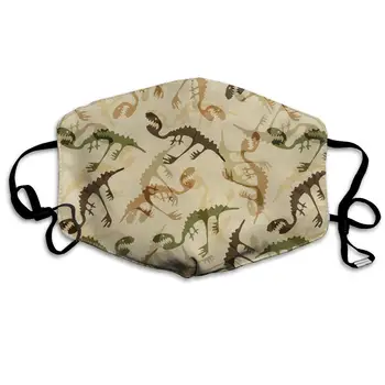 

Baby Dinosaurs Washable Reusable Mask, Cotton Anti Dust Half Face Mouth Mask For Kids Teens Men Women With Adjustable Ear