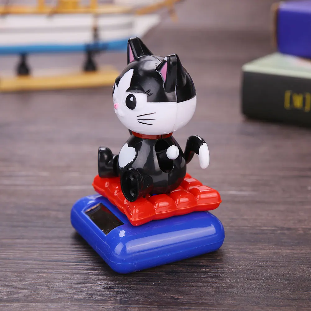 Танцевальная игрушка модель Изысканная кукла автомобиль интерьерное украшение на солнечных батареях котенок кошка качающаяся игрушка