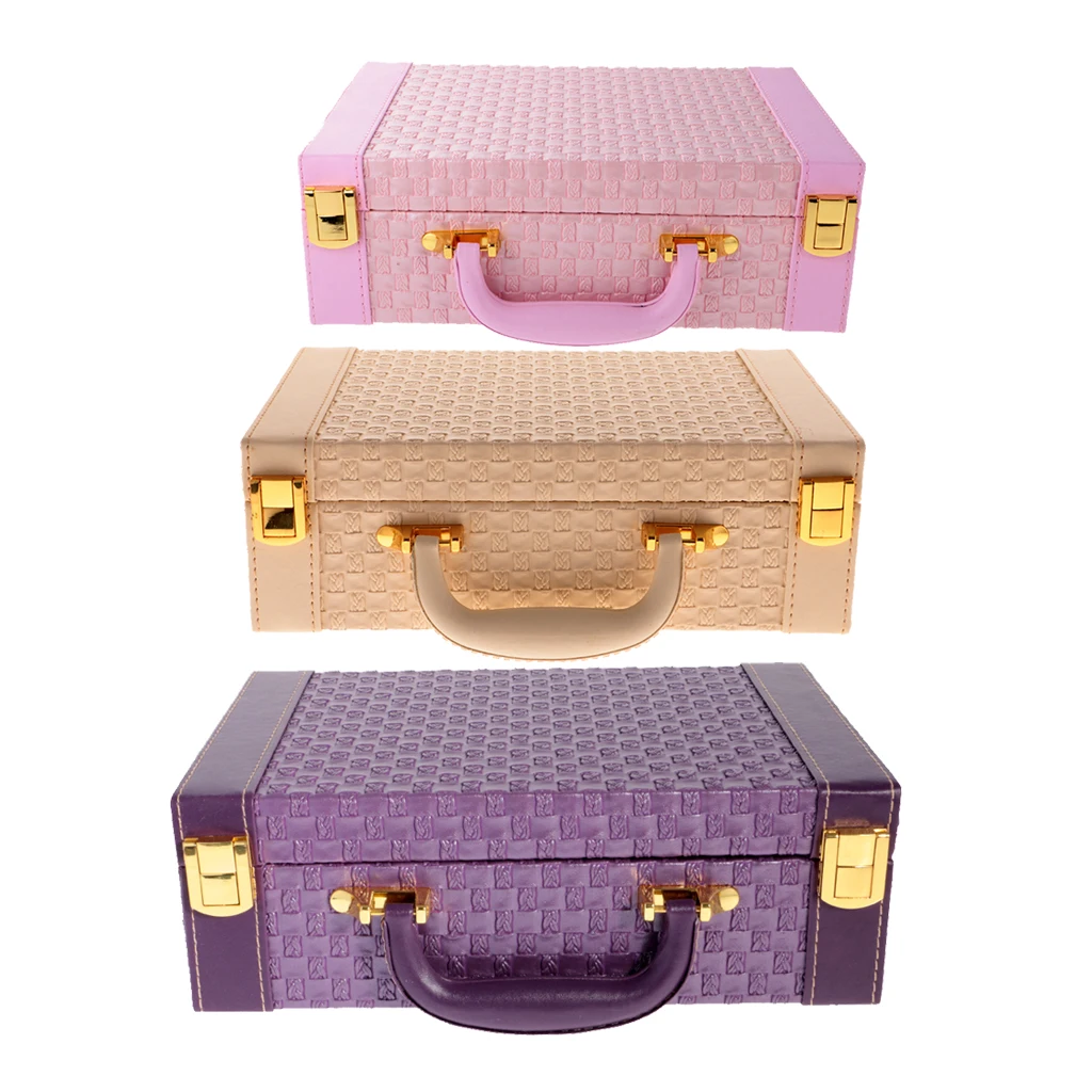 

Multi-Purpose Portable Large Big Jewellery Box Beads Earrings Rings Storage Case with Lock Jewelry Packaging Display