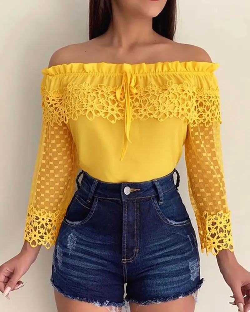 yellow blouses for ladies