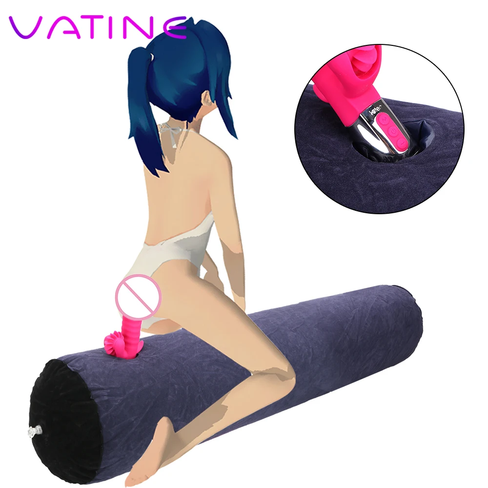 Sex Toys VATINE Flocking Inflatable Sofa Cushion Sexual Position Love Pillow Adult Game Sex Toys for Couples Sex Furniture