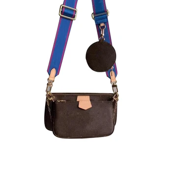 

Three-Piece Clutch Luxury Women Tote Designer Genuine Leather Cowhide Top Quality Fashion Brand Small Purse Ladies Shoulder Bags