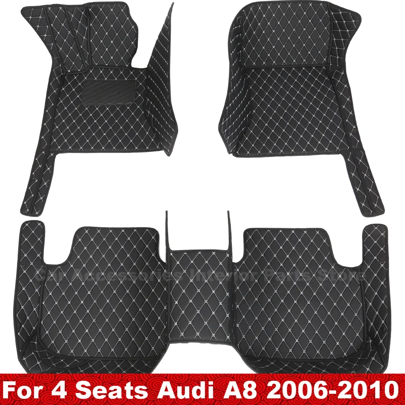 

Car Floor Mats For 4 Seats 12 cylinder Audi A8 2010 2009 2008 2007 2006 Custom Car Accessories Interior Parts Waterproof Carpets