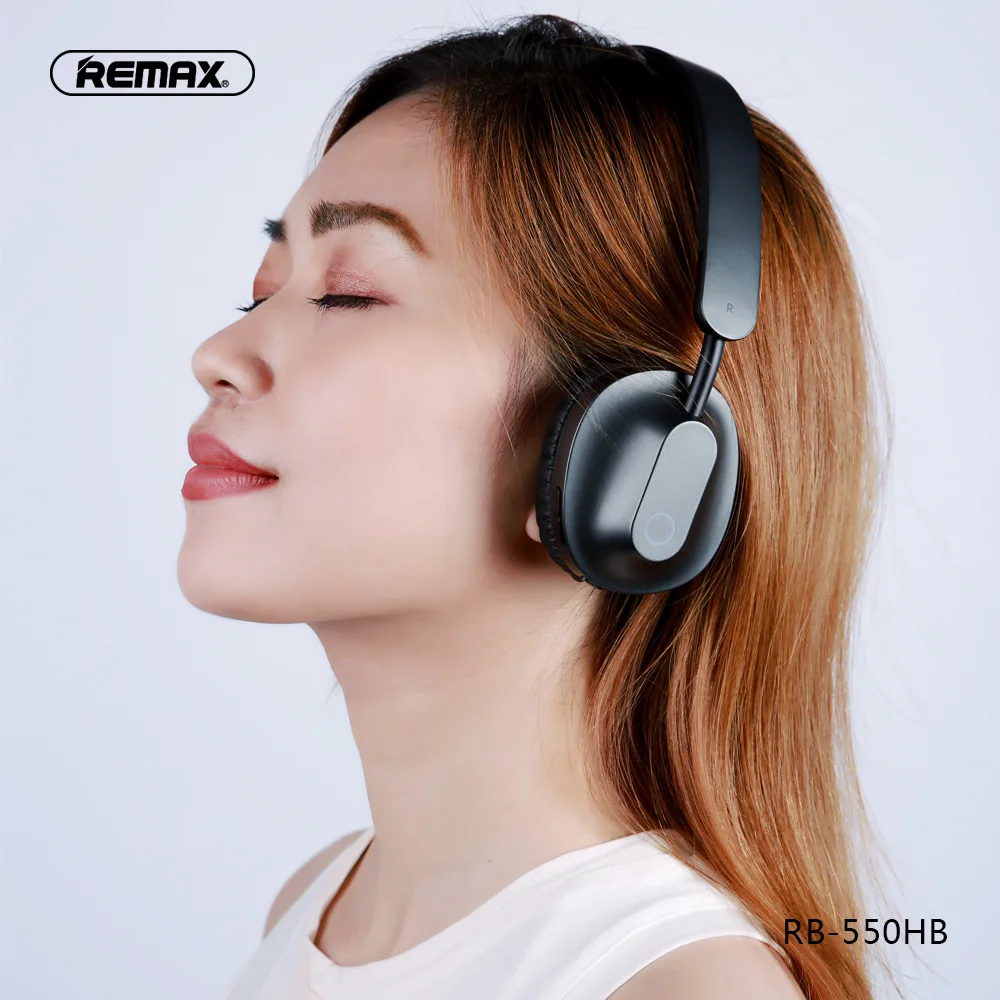 Новое поступление, высококачественные наушники remax 550H Bluetooth 5,0, складная гарнитура HIFI в музыкальном стиле для iPhone, Xiaomi, huawei