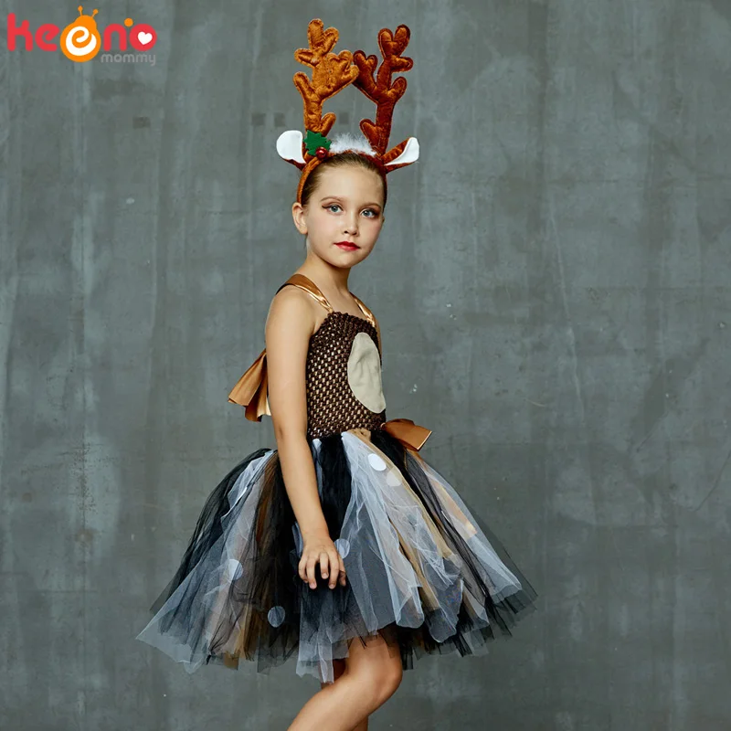 white christmas dresses Girls' Velvet Tutu Christmas Dress main image 0