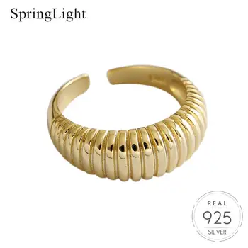 

Springlight Simple Vintage Multi-ring Winding Spring Opening Ring Real 925 Sterling Silver Handmade Fine Jewelry Rings for Women